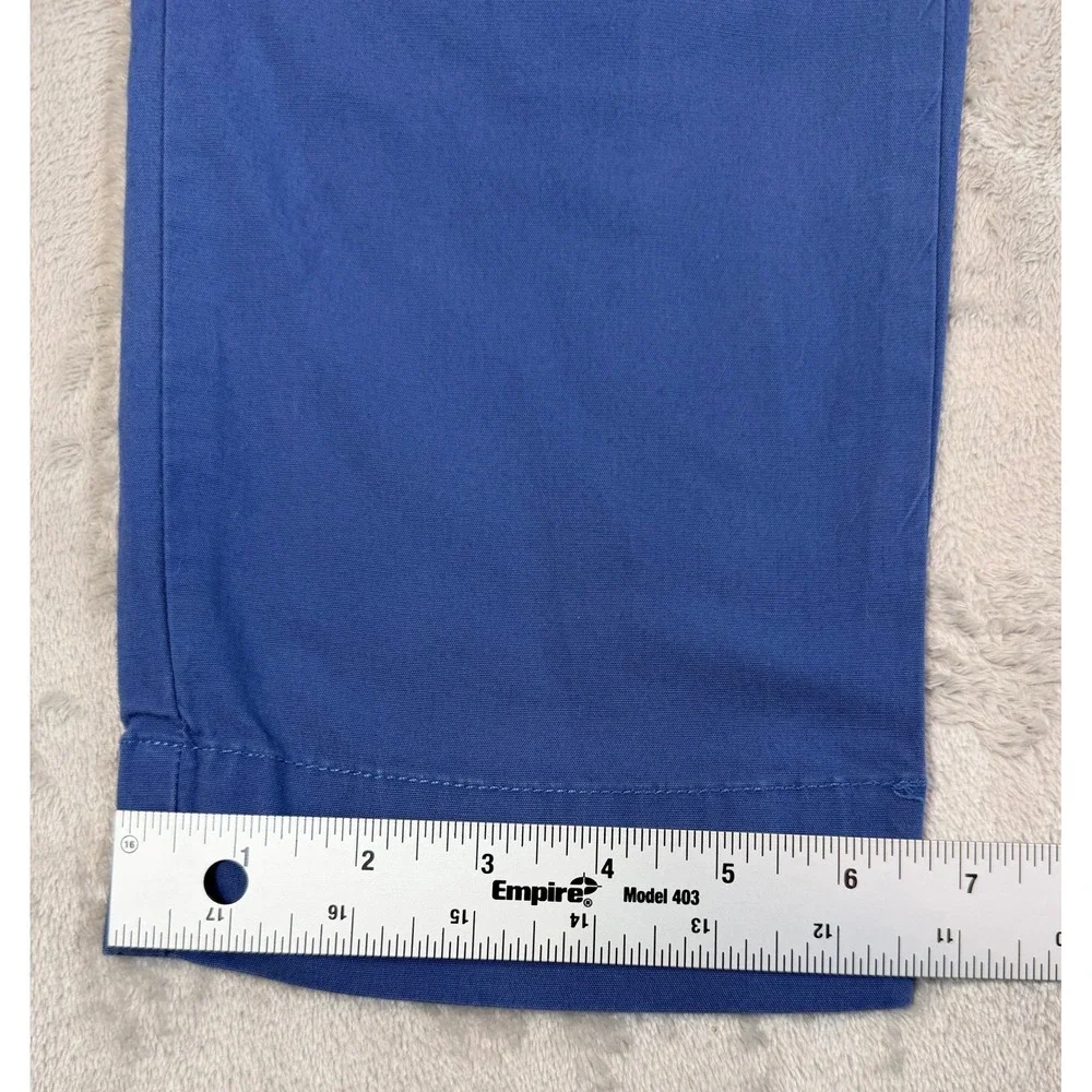 Patagonia Womens Cropped Pants Chino Organic Cotton Spandex Blue 8 - Picture 6 of 10